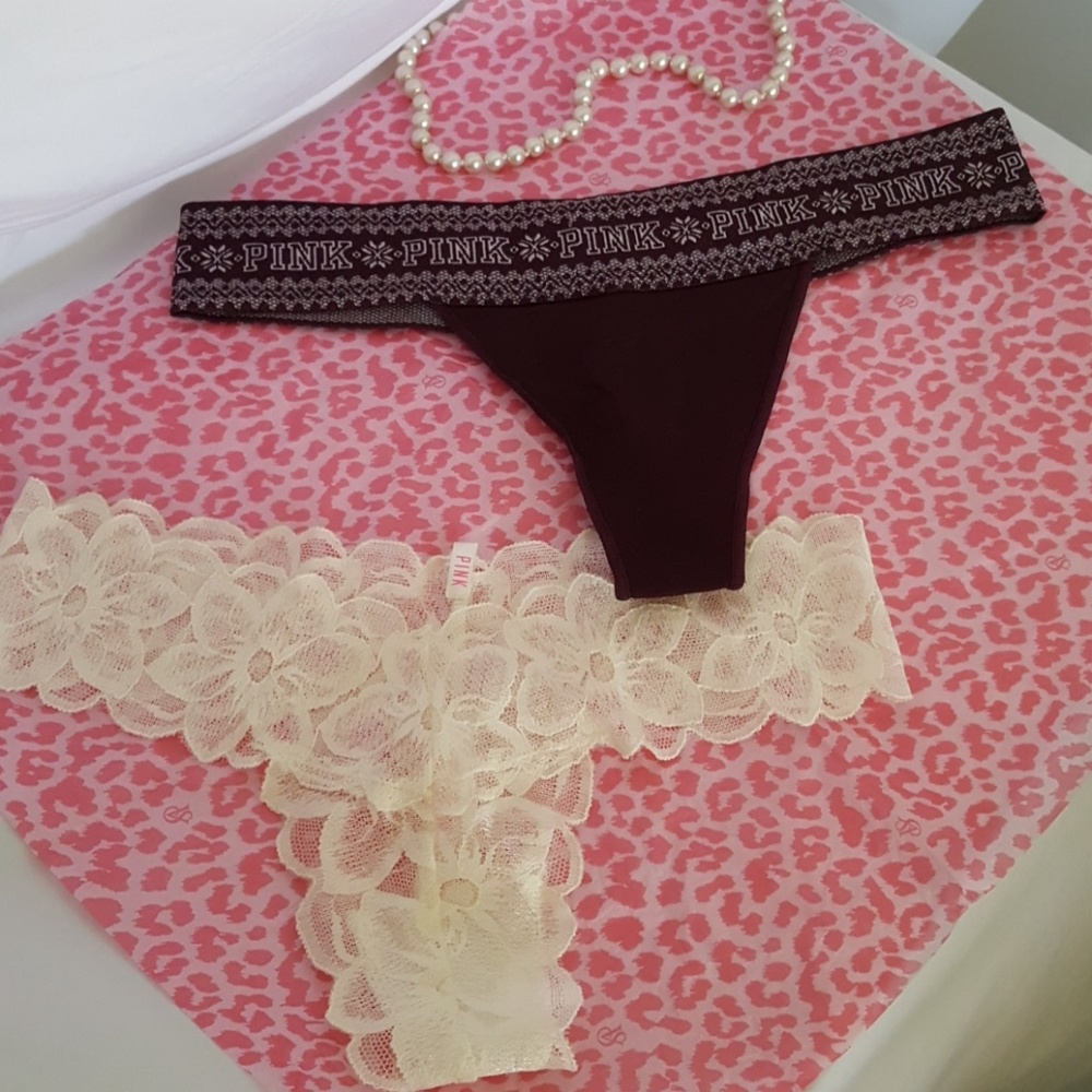 Pink Victoria's Secret thong